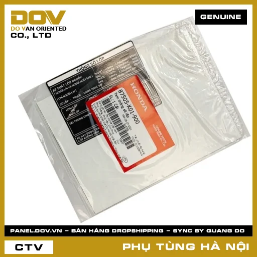 MÃ PHỤ TÙNG : 87505K01900 TEM THÔNG SỐ LỐP — 87505K01900