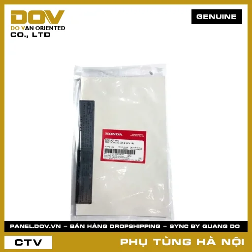 MÃ PHỤ TÙNG : 87505KTL680 TEM THÔNG SỐ LỐP & XÍCH TẢI — 87505KTL680