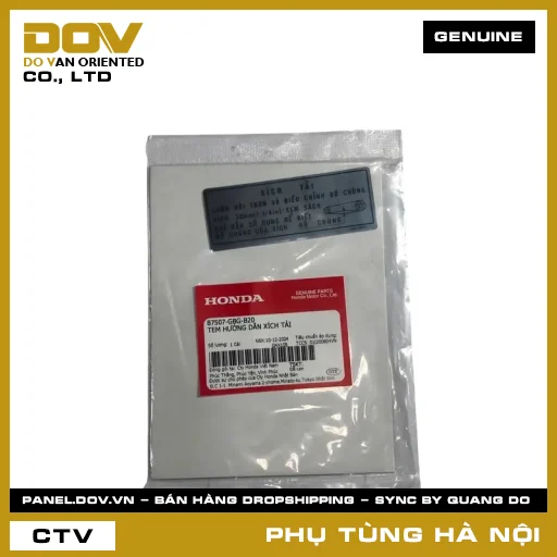 MÃ PHỤ TÙNG : 87507GBGB20 TEM HƯỚNG DẪN XÍCH TẢI — 87507GBGB20