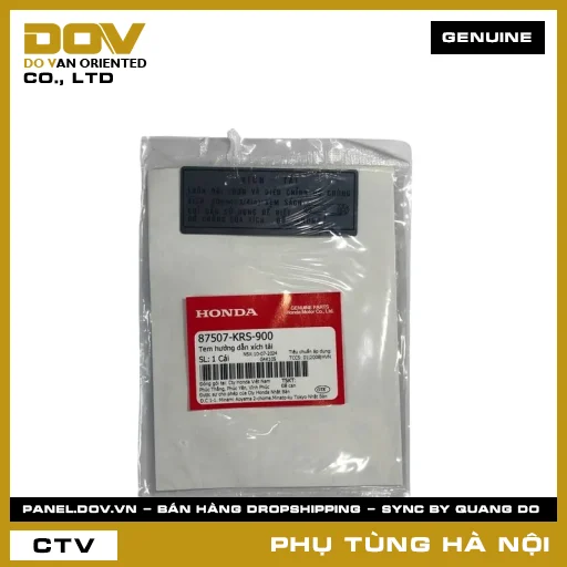 MÃ PHỤ TÙNG : 87507KRS900 TEM HƯỚNG DẪN XÍCH TẢI — 87507KRS900