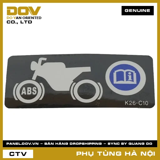 MÃ PHỤ TÙNG : 87514K26C10 TEM CẢNH BÁO ABS — 87514K26C10