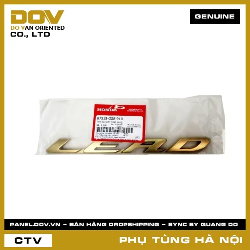 MÃ PHỤ TÙNG : 87515GGE910 TEM ỐP SƯỜN (LEAD VÀNG) — 87515GGE910