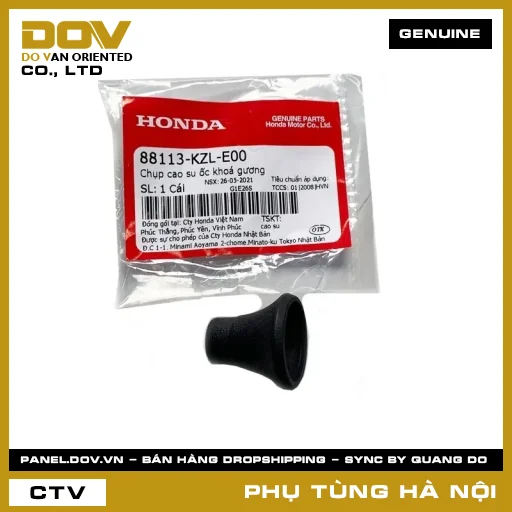 MÃ PHỤ TÙNG : 88113KZLE00 CHỤP CAO SU ỐC KHOÁ GƯƠNG — 88113KZLE00