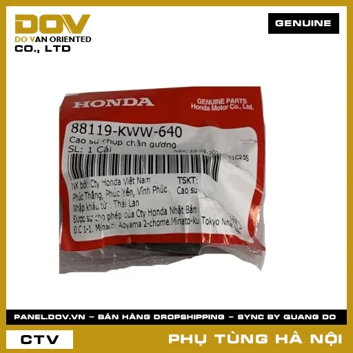 MÃ PHỤ TÙNG : 88119KWW640 CAO SU CHỤP CHÂN GƯƠNG — 88119KWW640