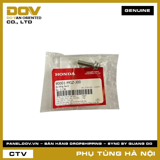 MÃ PHỤ TÙNG : 90001MGZJ00 BU LÔNG 6X22 — 90001MGZJ00
