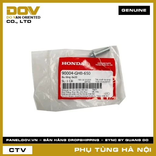 MÃ PHỤ TÙNG : 90004GHB650 BU LÔNG 6X20 — 90004GHB650