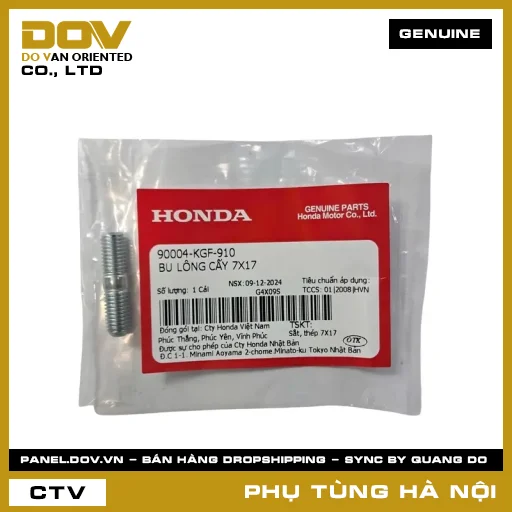 MÃ PHỤ TÙNG : 90004KGF910 BU LÔNG CẤY 7X17 — 90004KGF910