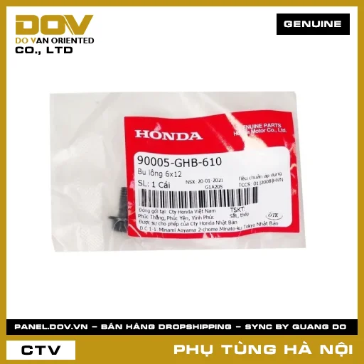 MÃ PHỤ TÙNG : 90005GHB610 BU LÔNG 6X12 — 90005GHB610