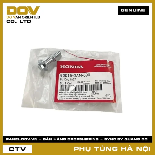 MÃ PHỤ TÙNG : 90016GAM690 BU LÔNG 6X27 — 90016GAM690