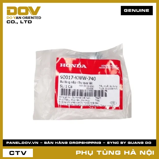 MÃ PHỤ TÙNG : 90017KWW740 BU LÔNG NẮP ĐẦU QUY LÁT — 90017KWW740