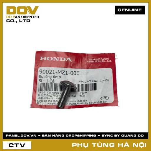 MÃ PHỤ TÙNG : 90021MZ1000 BU LÔNG 6X18 — 90021MZ1000