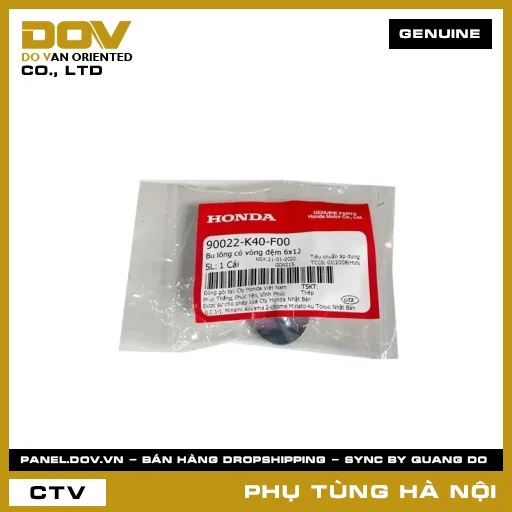 MÃ PHỤ TÙNG : 90022K40F00 BU LÔNG CÓ VÒNG ĐỆM 6X12 — 90022K40F00