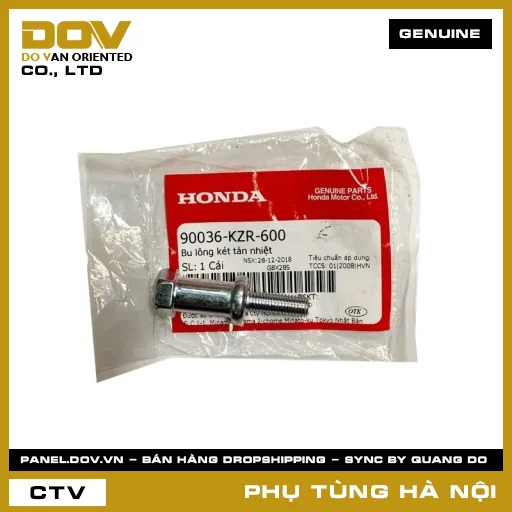 MÃ PHỤ TÙNG : 90036KZR600 BU LÔNG KÉT TẢN NHIỆT — 90036KZR600