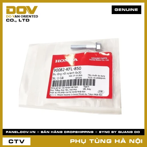 MÃ PHỤ TÙNG : 90082KFL850 BU LÔNG NỐI XYLANH 6X30 — 90082KFL850
