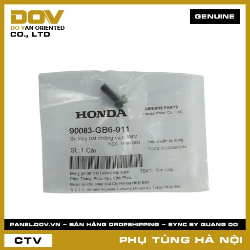 MÃ PHỤ TÙNG : 90083GB6911 BU LÔNG BẮT NHÔNG CAM 5MM — 90083GB6911