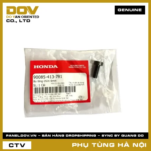 MÃ PHỤ TÙNG : 90085413781 BU LÔNG CHÌM 6MM — 90085413781