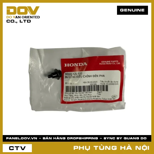 MÃ PHỤ TÙNG : 90101KZL930 BU LÔNG ĐIỀU CHỈNH ĐÈN PHA — 90101KZL930