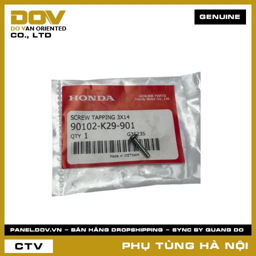 MÃ PHỤ TÙNG : 90102K29901 VÍT TỰ REN 3X14 — 90102K29901