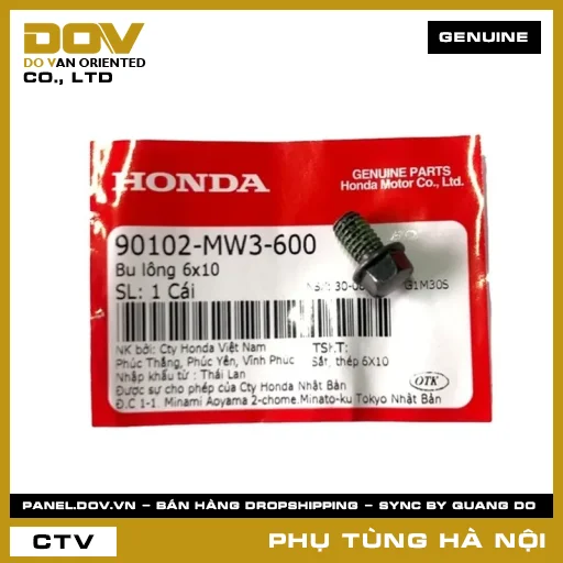 MÃ PHỤ TÙNG : 90102MW3600 BU LÔNG 6X10 — 90102MW3600