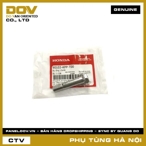 MÃ PHỤ TÙNG : 90103KPPT00 BU LÔNG 10X46 — 90103KPPT00