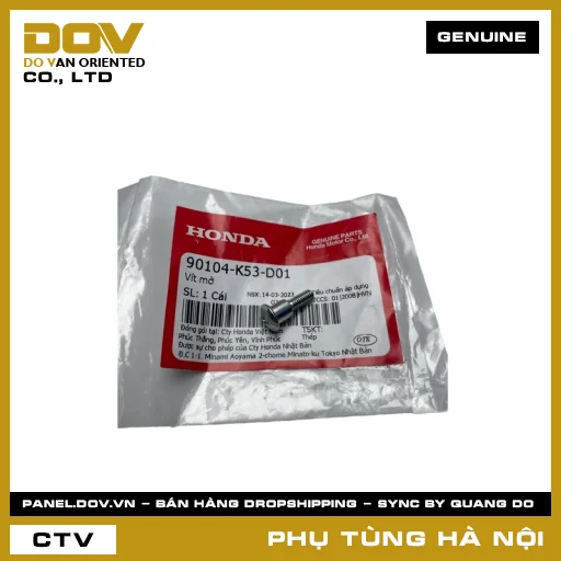 MÃ PHỤ TÙNG : 90104K53D01 VÍT MỞ — 90104K53D01