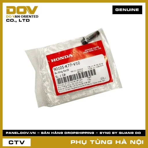 MÃ PHỤ TÙNG : 90105K77V10 BU LÔNG 6X18 — 90105K77V10