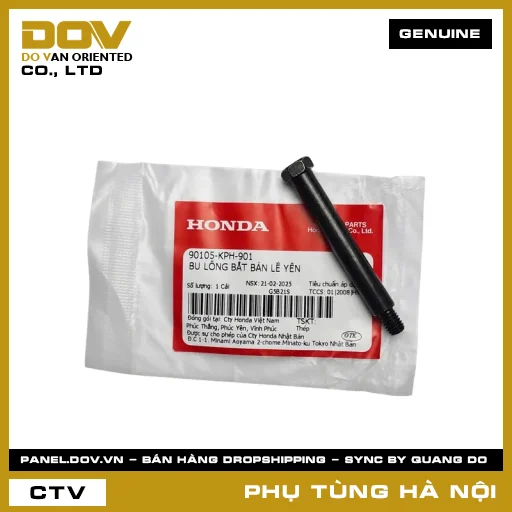 MÃ PHỤ TÙNG : 90105KPH901 BU LÔNG BẮT BẢN LỀ YÊN — 90105KPH901