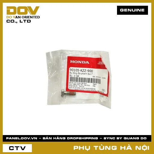 MÃ PHỤ TÙNG : 90105KZZ900 BU LÔNG ĐĨA PHANH 6X17 — 90105KZZ900