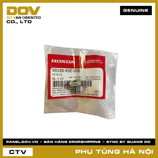 MÃ PHỤ TÙNG : 90106KSE000 VÍT 6X12 — 90106KSE000