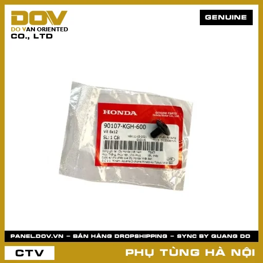 MÃ PHỤ TÙNG : 90107KGH600 VÍT 6X12 — 90107KGH600