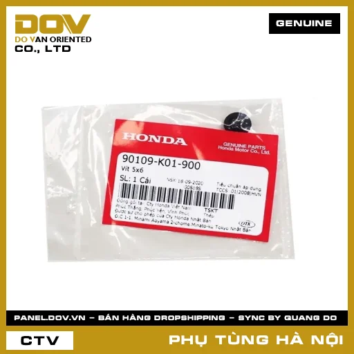 MÃ PHỤ TÙNG : 90109K01900 VÍT 5X6 — 90109K01900