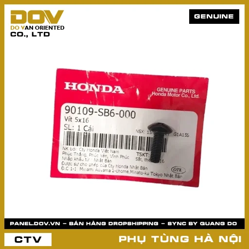 MÃ PHỤ TÙNG : 90109SB6000 VÍT 5X16 — 90109SB6000