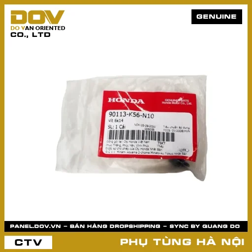 MÃ PHỤ TÙNG : 90113K56N10 VÍT 6X14 — 90113K56N10