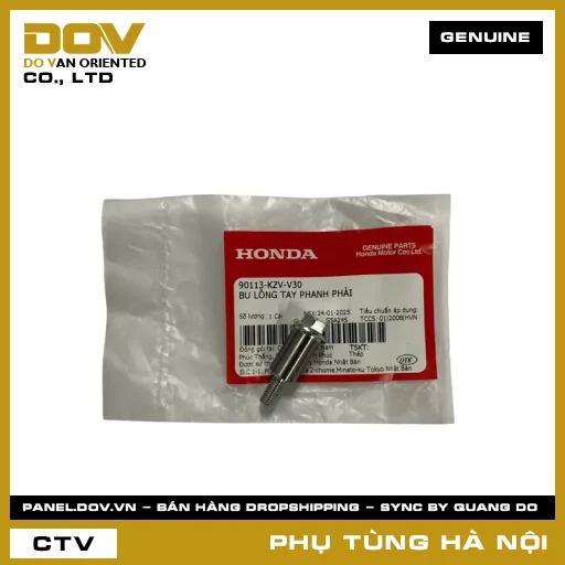 MÃ PHỤ TÙNG : 90113KZVV30 BU LÔNG TAY PHANH PHẢI — 90113KZVV30