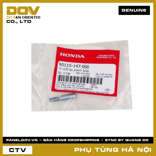 MÃ PHỤ TÙNG : 90115147000 VÍT CHỐT TAY PHANH 5X26 — 90115147000