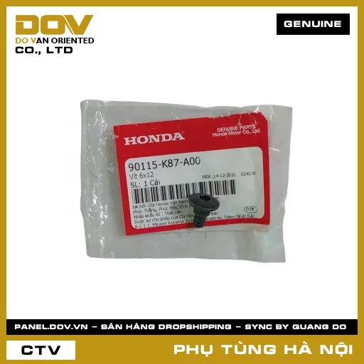 MÃ PHỤ TÙNG : 90115K87A00 VÍT 6X12 — 90115K87A00