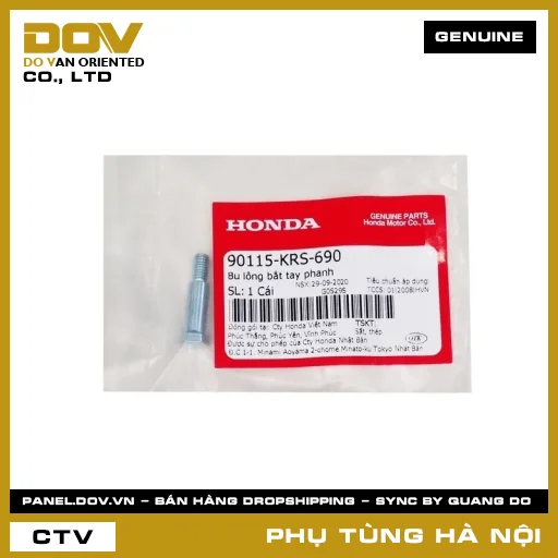 MÃ PHỤ TÙNG : 90115KRS690 BU LÔNG BẮT TAY PHANH — 90115KRS690