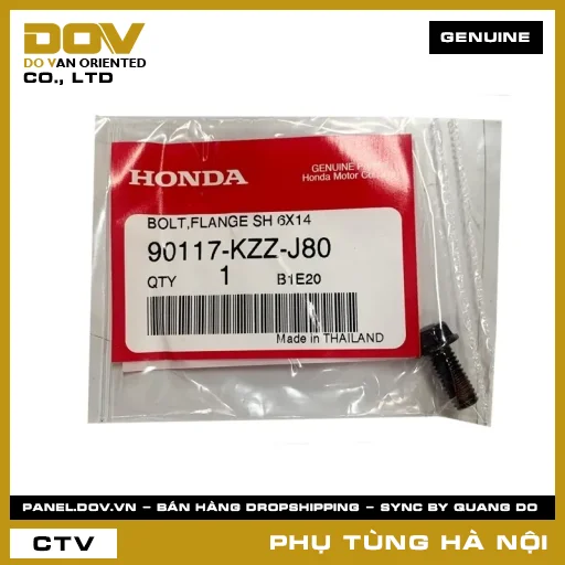 MÃ PHỤ TÙNG : 90117KZZJ80 BU-LÔNG ĐẦU GỜ 6X14 — 90117KZZJ80