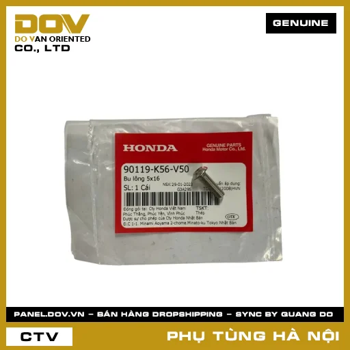 MÃ PHỤ TÙNG : 90119K56V50 BU LÔNG 5X16 — 90119K56V50