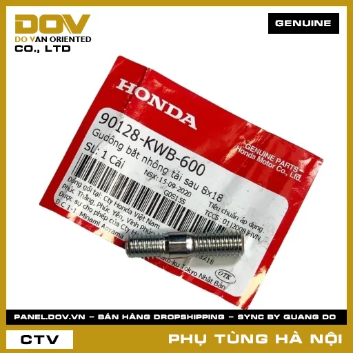 MÃ PHỤ TÙNG : 90128KWB600 GUDÔNG BẮT NHÔNG TẢI SAU 8X18 — 90128KWB600