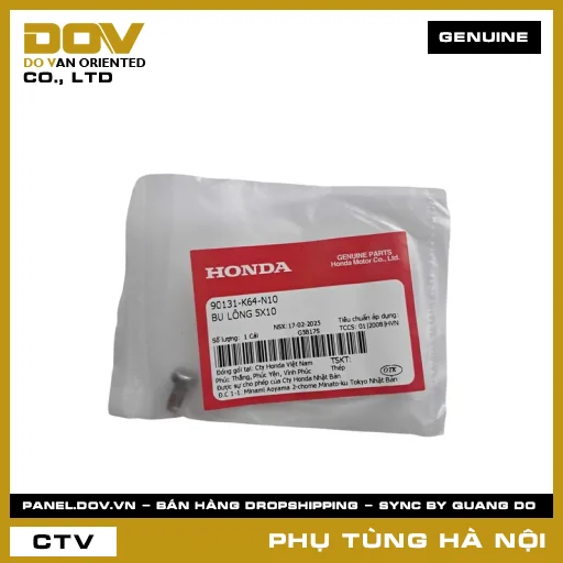 MÃ PHỤ TÙNG : 90131K64N10 BU LÔNG 5X10 — 90131K64N10