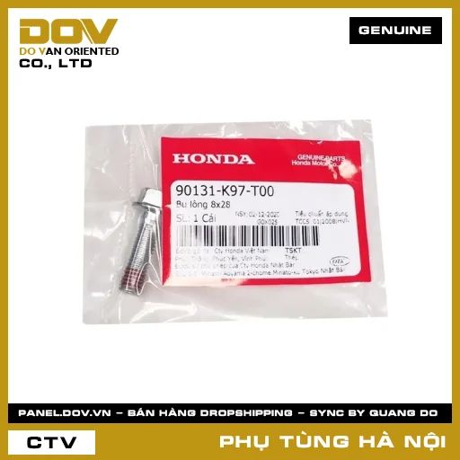 MÃ PHỤ TÙNG : 90131K97T00 BU LÔNG 8X28 — 90131K97T00