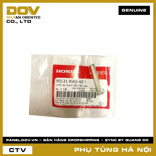 MÃ PHỤ TÙNG : 90131KWB600 CHỐT CÀI THANH ĐỂ CHÂN SAU — 90131KWB600