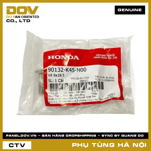 MÃ PHỤ TÙNG : 90132K45N00 VÍT 6X18.5 — 90132K45N00