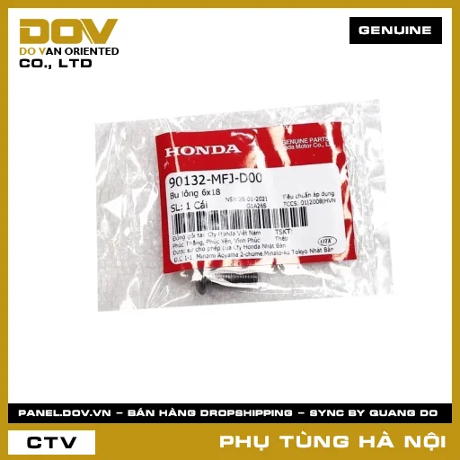 MÃ PHỤ TÙNG : 90132MFJD00 BU LÔNG 6X18 — 90132MFJD00
