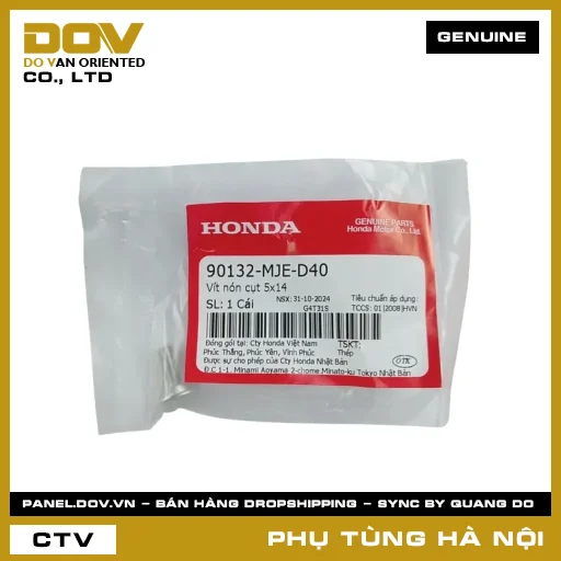 MÃ PHỤ TÙNG : 90132MJED40 VÍT NÓN CỤT 5X14 — 90132MJED40