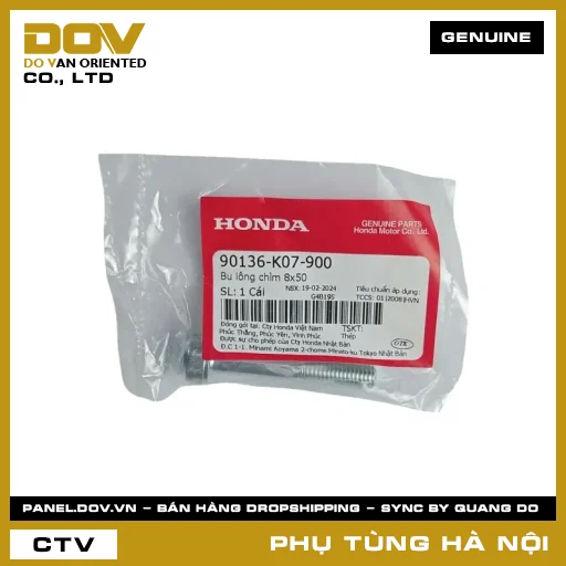 MÃ PHỤ TÙNG : 90136K07900 BU LÔNG CHÌM 8X50 — 90136K07900