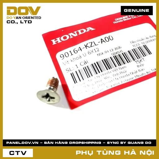 MÃ PHỤ TÙNG : 90164KZLA00 VÍT KHOÁ U 6X12 — 90164KZLA00