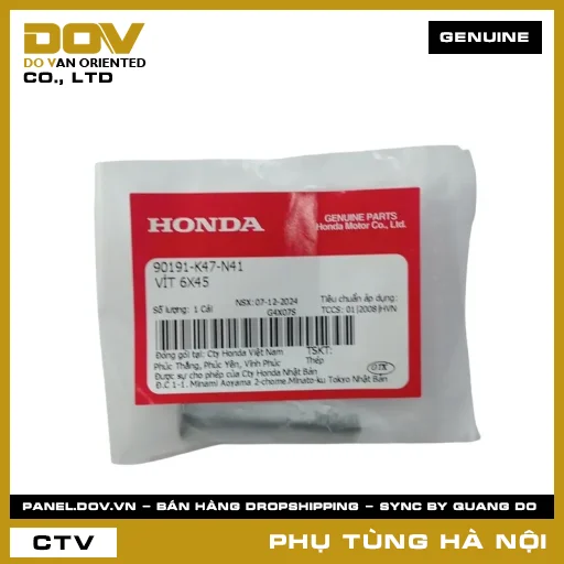 MÃ PHỤ TÙNG : 90191K47N41 VÍT 6X45 — 90191K47N41
