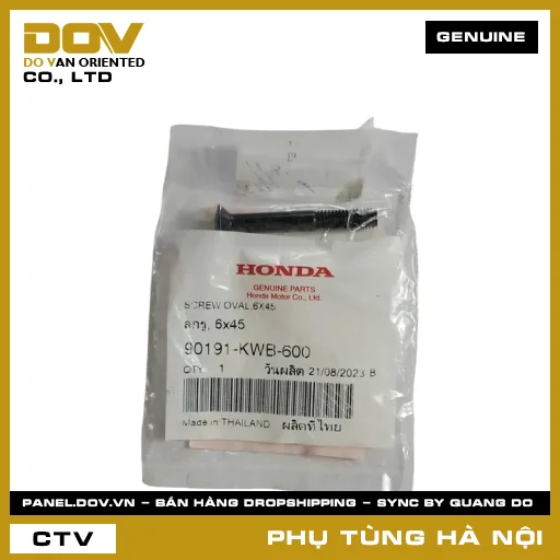 MÃ PHỤ TÙNG : 90191KWB600 VÍT BẮT ĐẦU TAY LÁI 6X45 — 90191KWB600